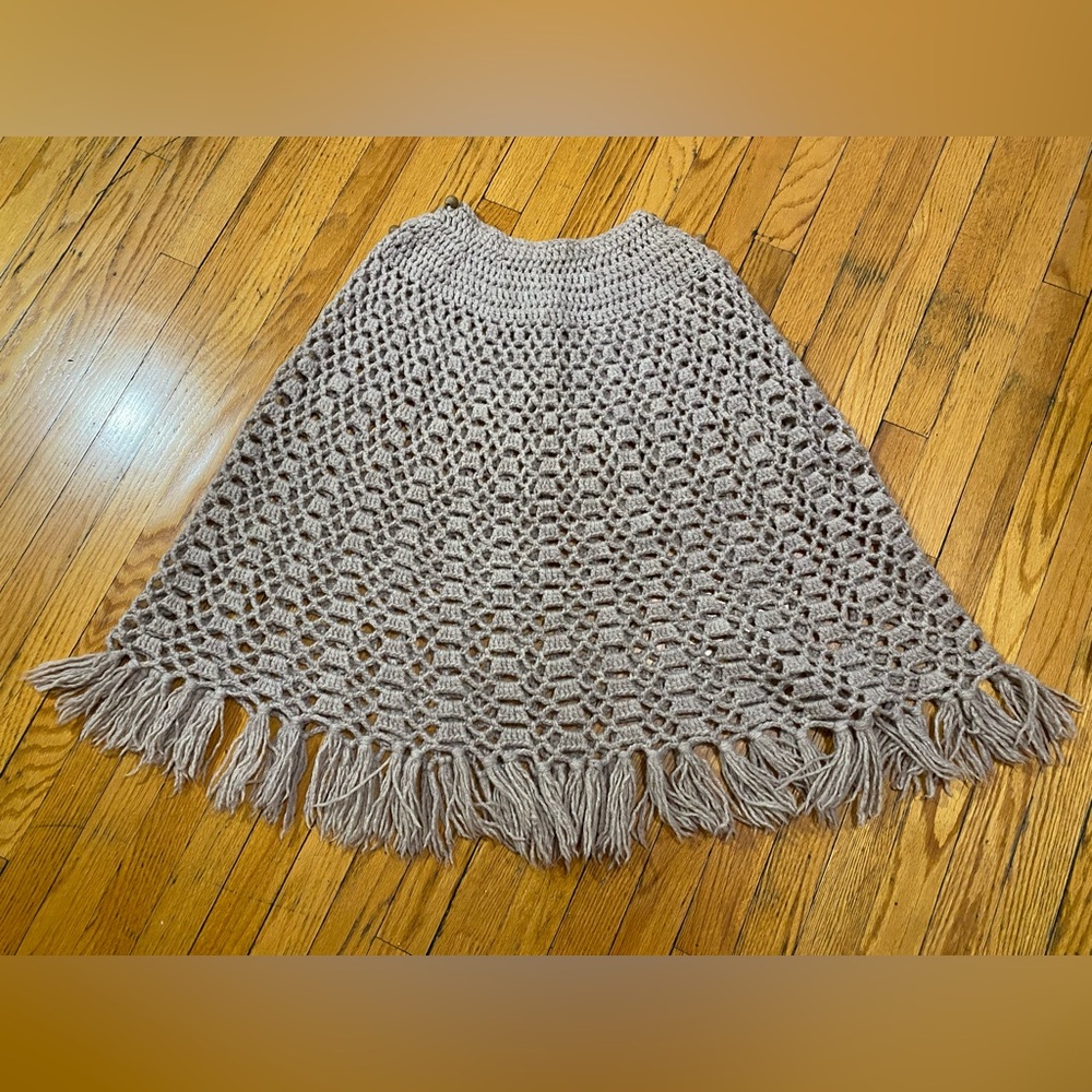 Knit poncho